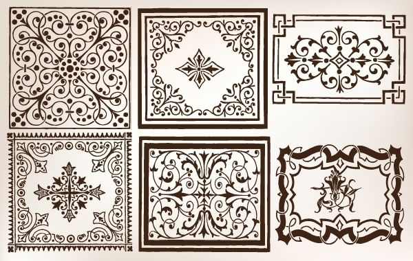 Patrón ornamental decorativo vintage