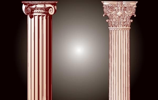 Vintage Building Pillar Vector Vintage Building Pillar Vector