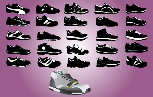 Pack de calzado deportivo negro y blanco