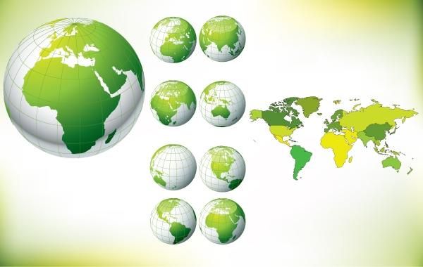 Globe Pack with Map Around Globe Pack with Map Around
