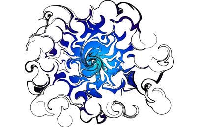 Forma de espiral vectorial