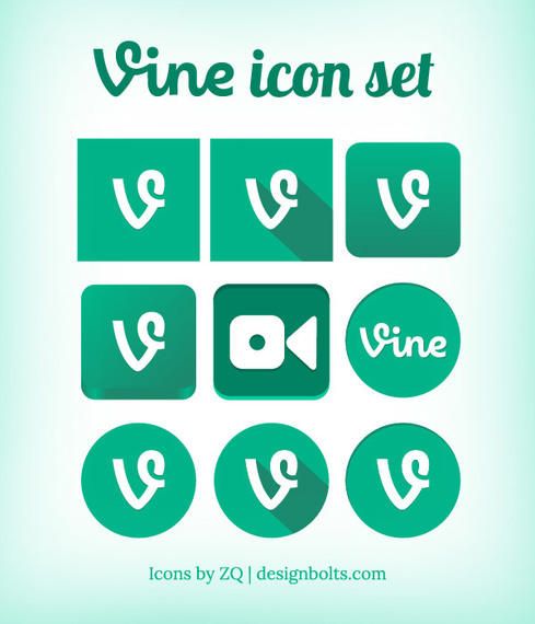 Pack de iconos de vid verde Pack de iconos de vid verde
