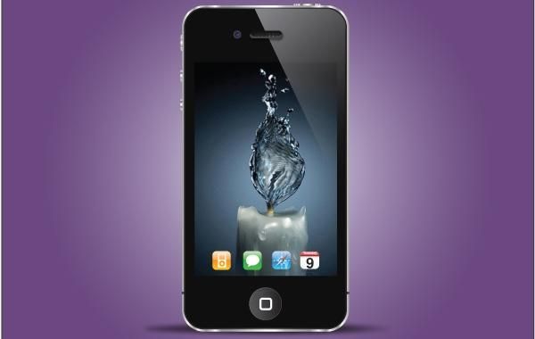 Estilo realista preto de Iphone Estilo realista preto de Iphone