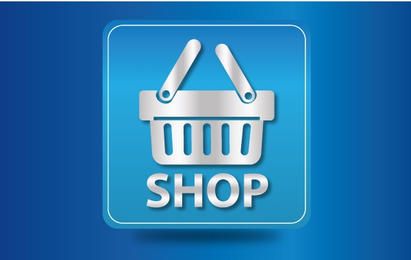 Carrito de la compra brillante Icon