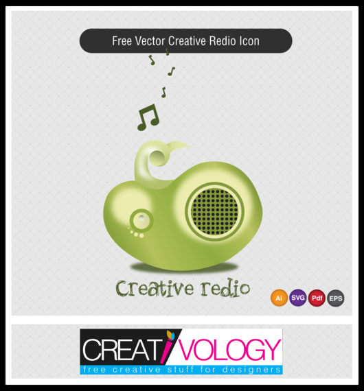 Creative 3D Radio Icon Creative 3D Radio Icon