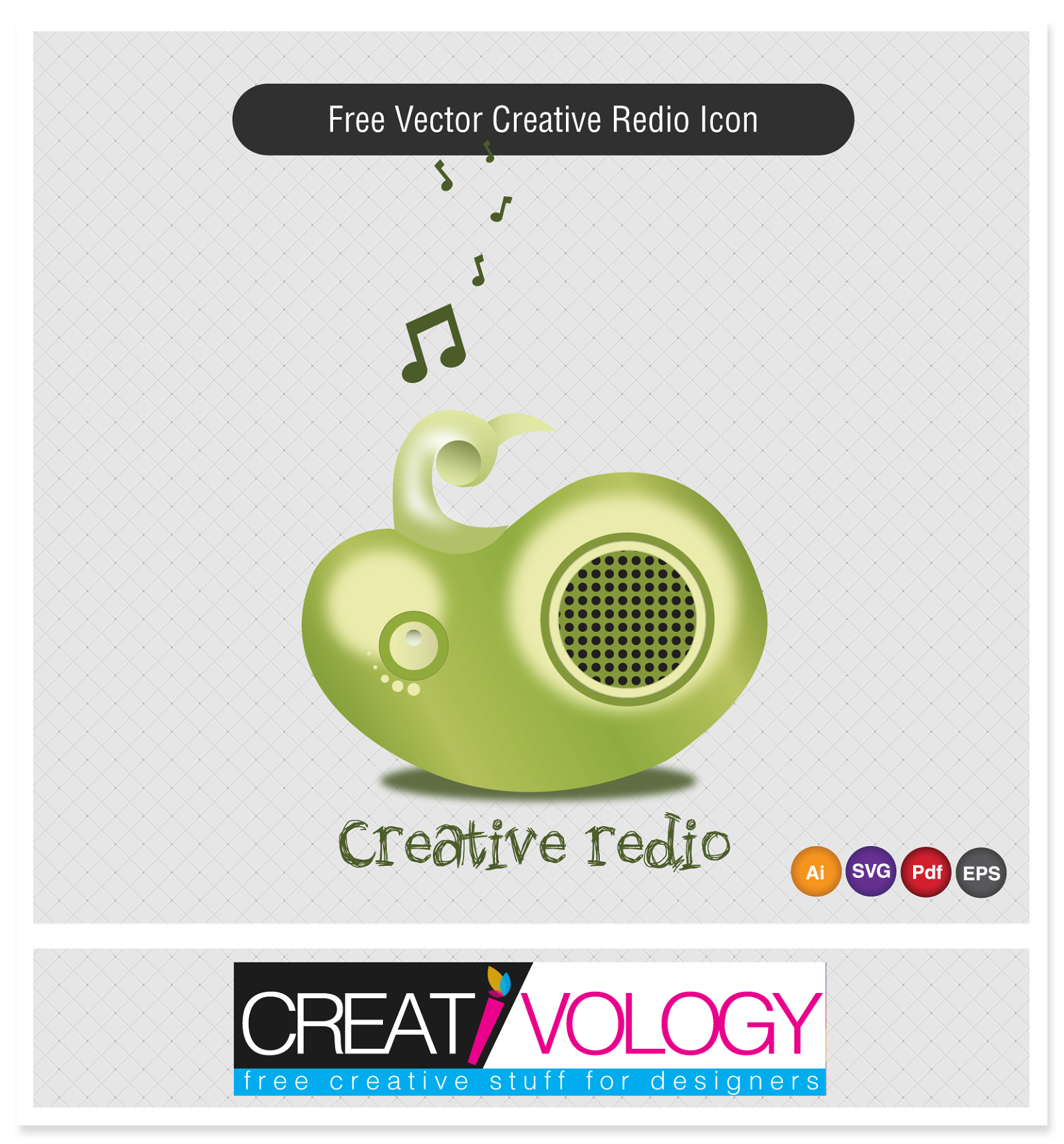 Ícone de rádio 3D criativo