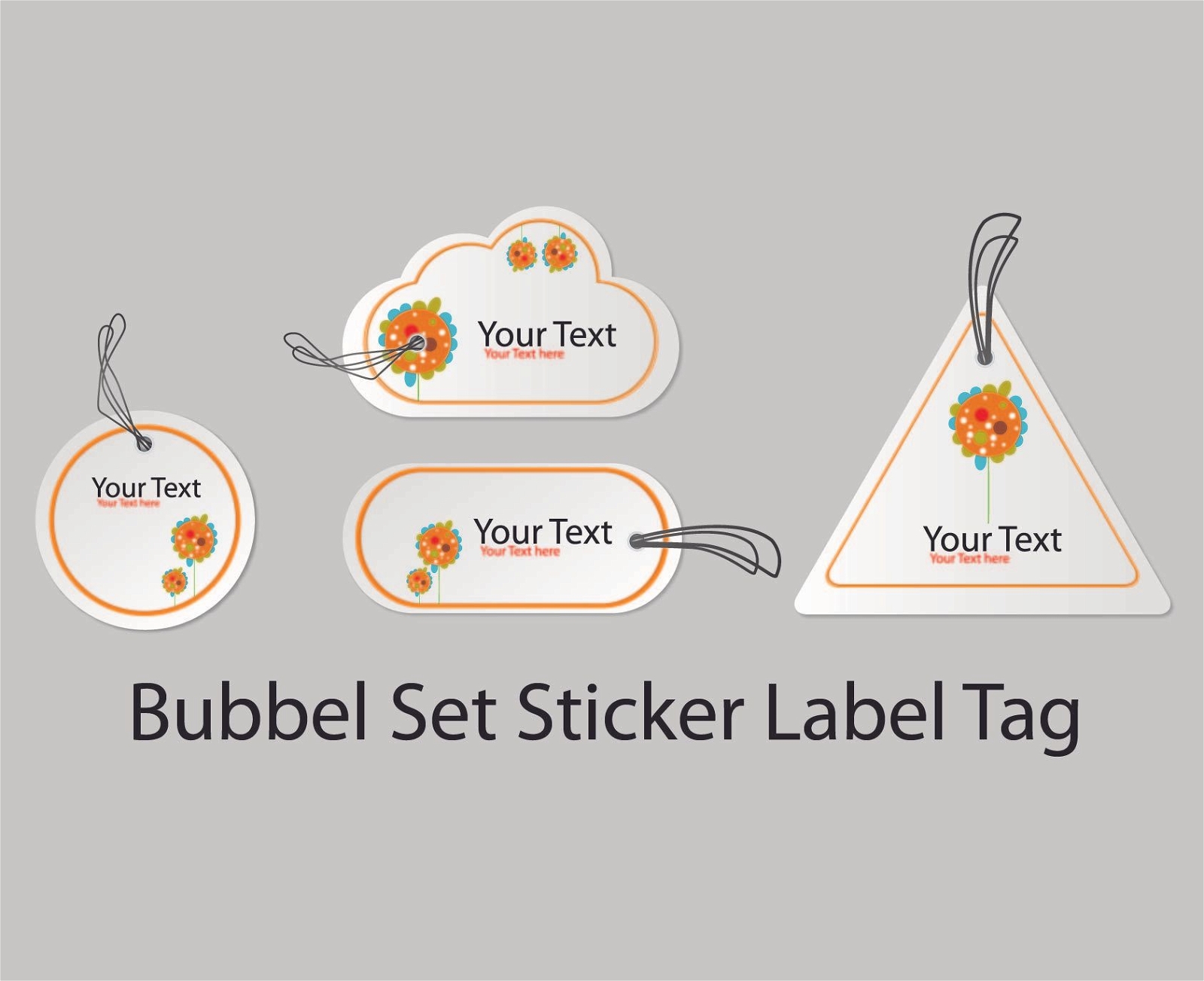 Bubble Shape Sticker Label Pack