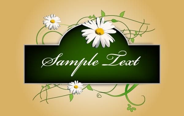Green Flourish Banner Template Green Flourish Banner Template