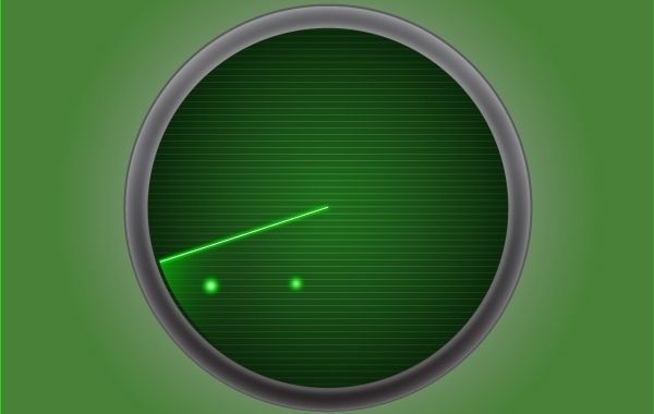 Icono de radar verde