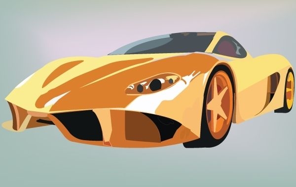 Coche deportivo amarillo Ferrari
