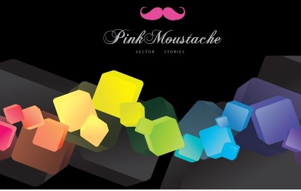 Fondo de cubo 3D fluorescente