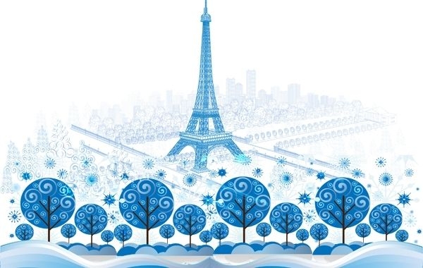 Blaue Stadt Paris