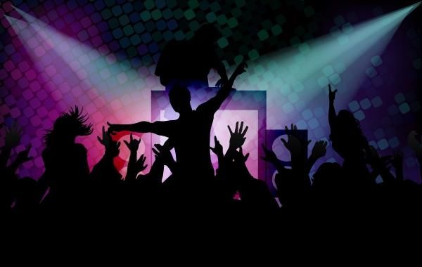 Disco Background with Happy Peoples Disco Background with Happy Peoples