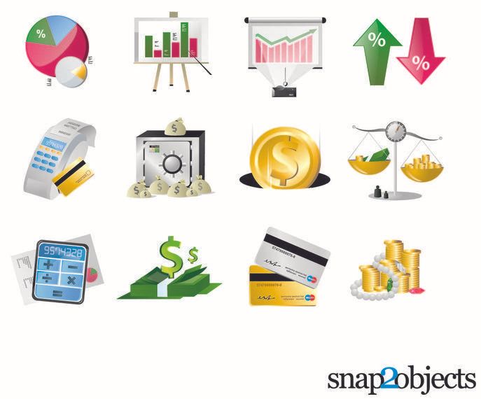 Beautiful Financial Icon Set Beautiful Financial Icon Set