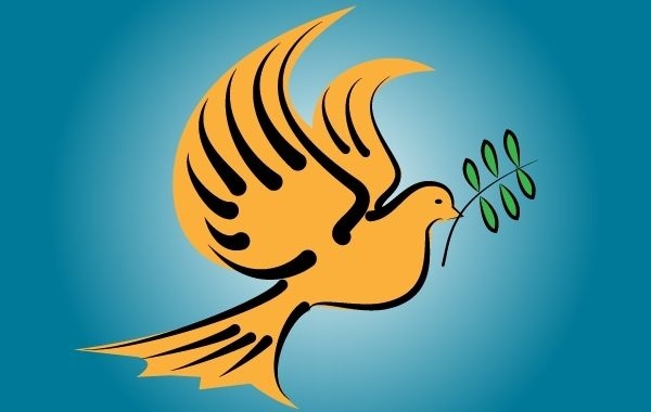 Pássaro da paz pomba voadora