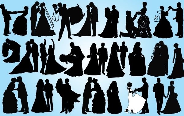 Download Married Couple Pack Silhouette - Vector download