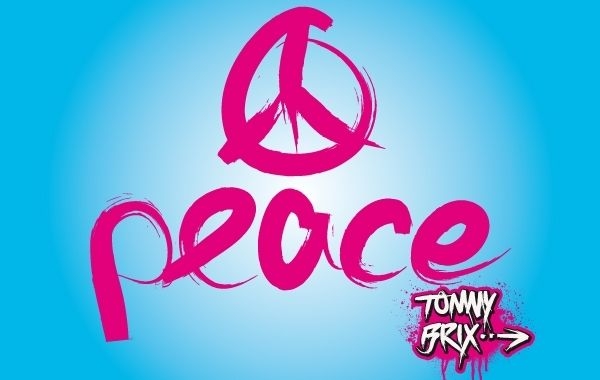Diseño artístico del signo de la paz