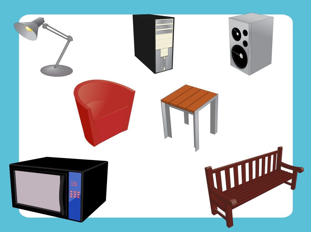 Abstrakte Möbel & Geräte