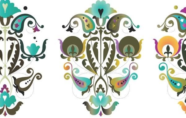 Folk Paper-Cuts Vectores Folk Paper-Cuts Vectores