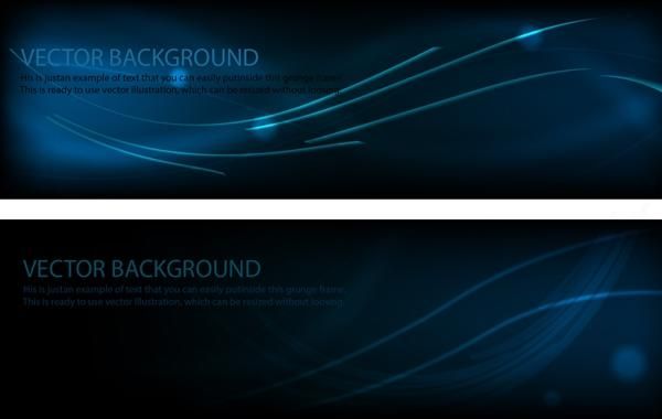 Midnight Blue Template Banner Layout - Vector download