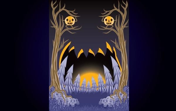 Tree Halloween Party Flyer Tree Halloween Party Flyer