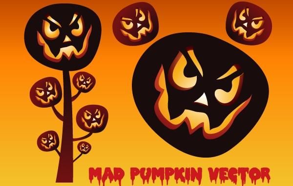 Scary Halloween Mad Pumpkin Set Scary Halloween Mad Pumpkin Set