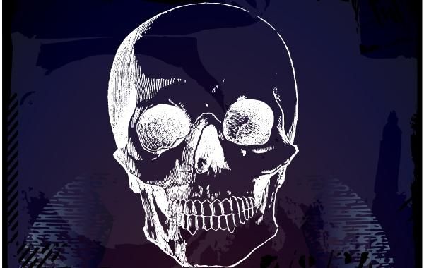 Horror Artistic Grungy Skull Horror Artistic Grungy Skull