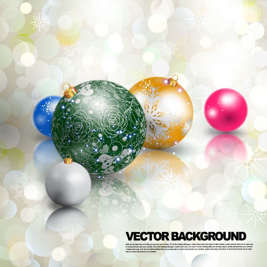 Bola de Natal multicolor 3D com luzes Bokeh