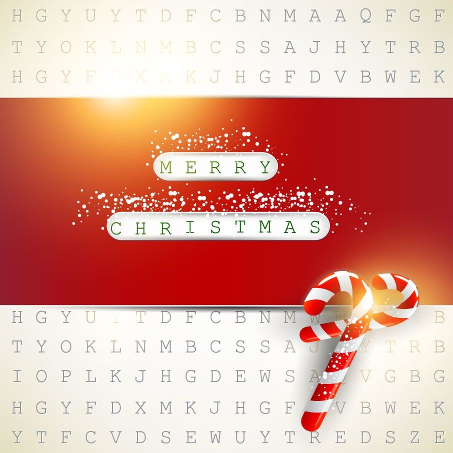 Rote Weihnachtskarte auf digitalem Hintergrund