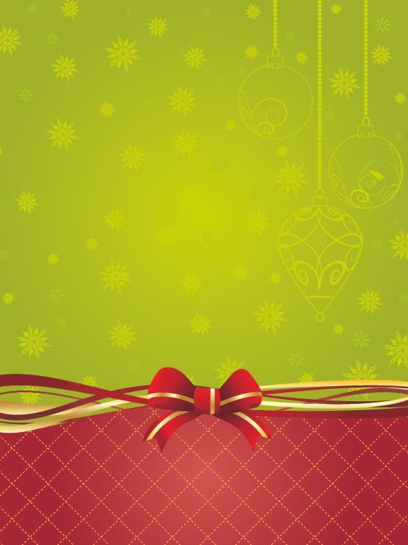 Green & Red Xmas Decorate Background
