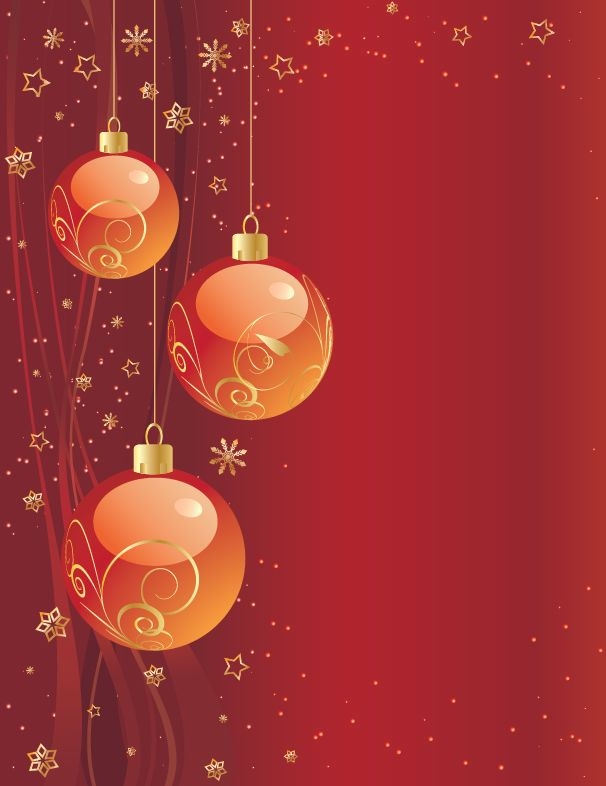 Sternen- und dekorativer rötlicher Weihnachtshintergrund