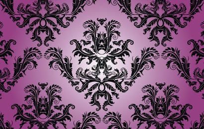 Floral Reversible Damask Pattern Tutorial Vector Download