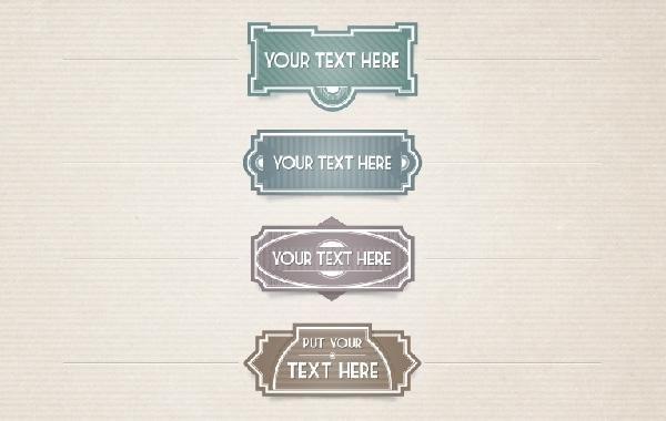 4 Template Vintage Labels 4 Template Vintage Labels