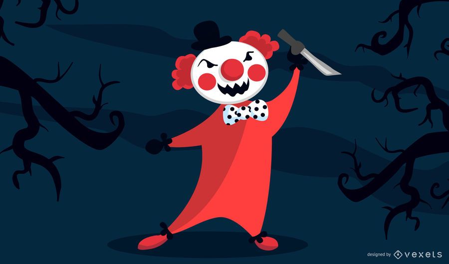 Evil Clown cartoon character Evil Clown cartoon character