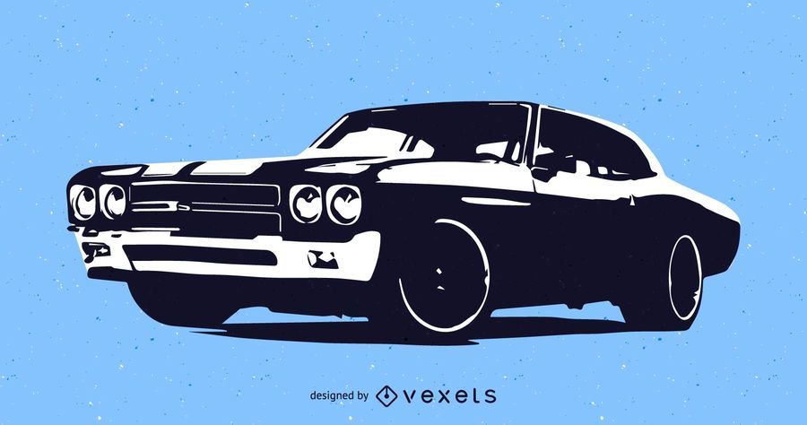 Muscle Car Vector Graphic - Vector Download