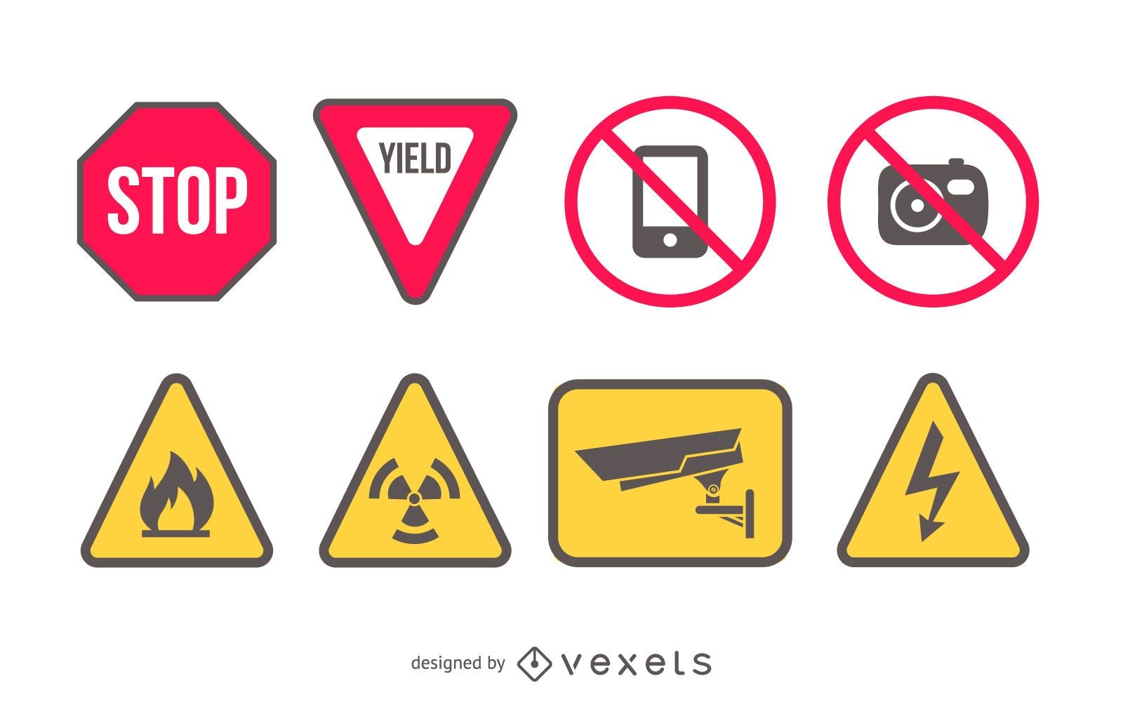 Vector Printable Warning Signs
