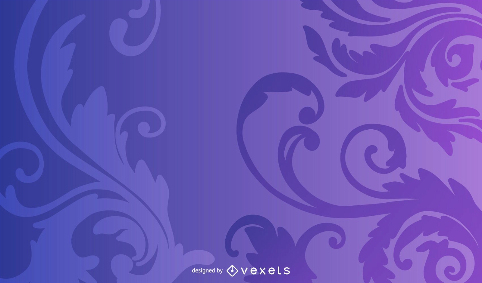 Colorful flower and swirls backdrop design