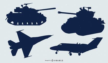Tanks & Jets Silhouettes 