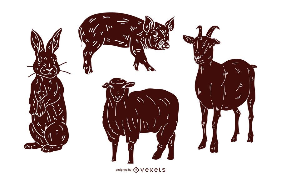 Animal Silhouette Illustration Collection Animal Silhouette Illustration Collection