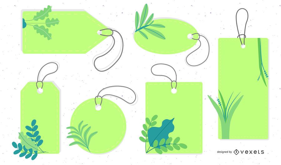 Free Vector Leaf Labels Free Vector Leaf Labels