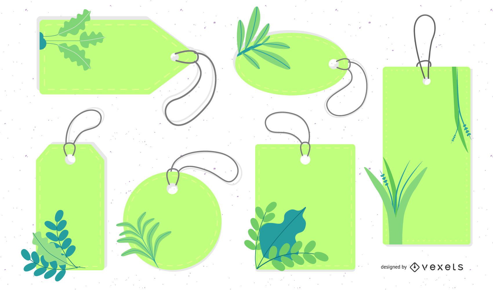 Free Vector Leaf Labels