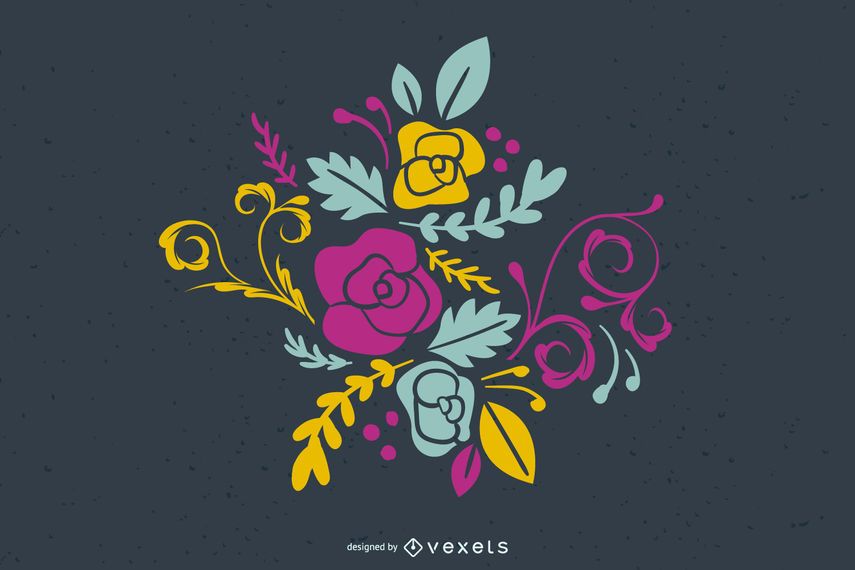 Colorful Floral Vector Colorful Floral Vector