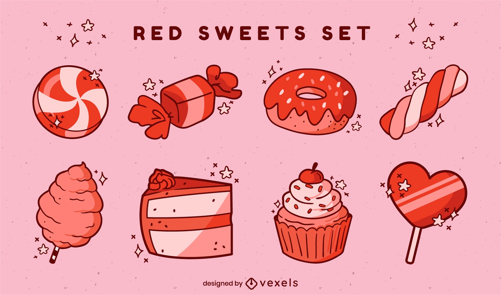 Kostenlose rote Süßigkeiten Vektor