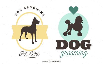 Banner de cachorro ou imagem de logotipo em vetor