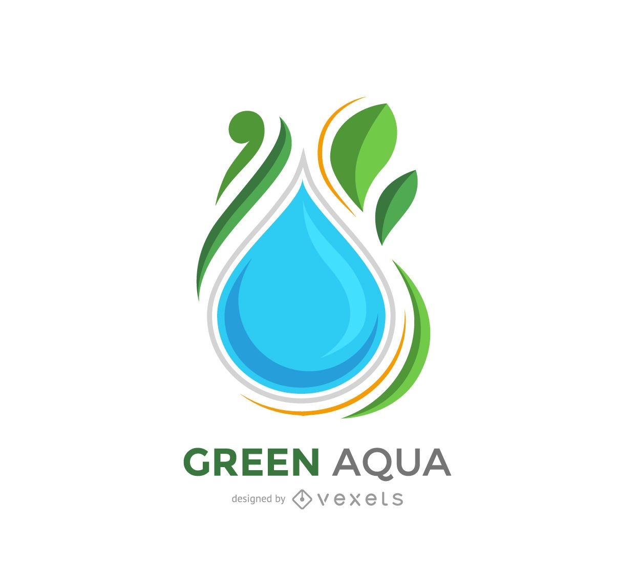 Grüner Aqua Logo Vektor