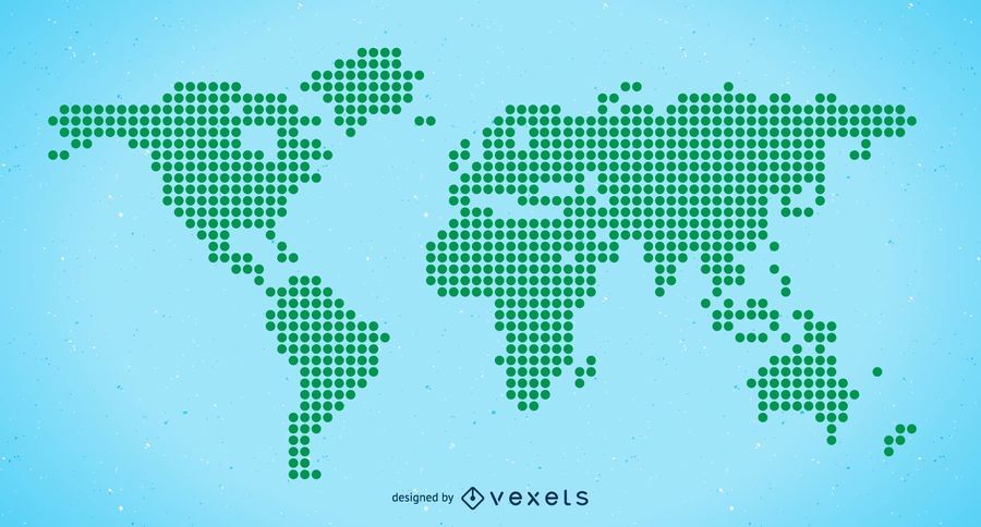 Mapa del mundo de semitono vector libre Mapa del mundo de semitono vector libre