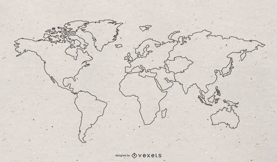 Download Freie Welt Kontinentale Vektorkarte - Vektor Download