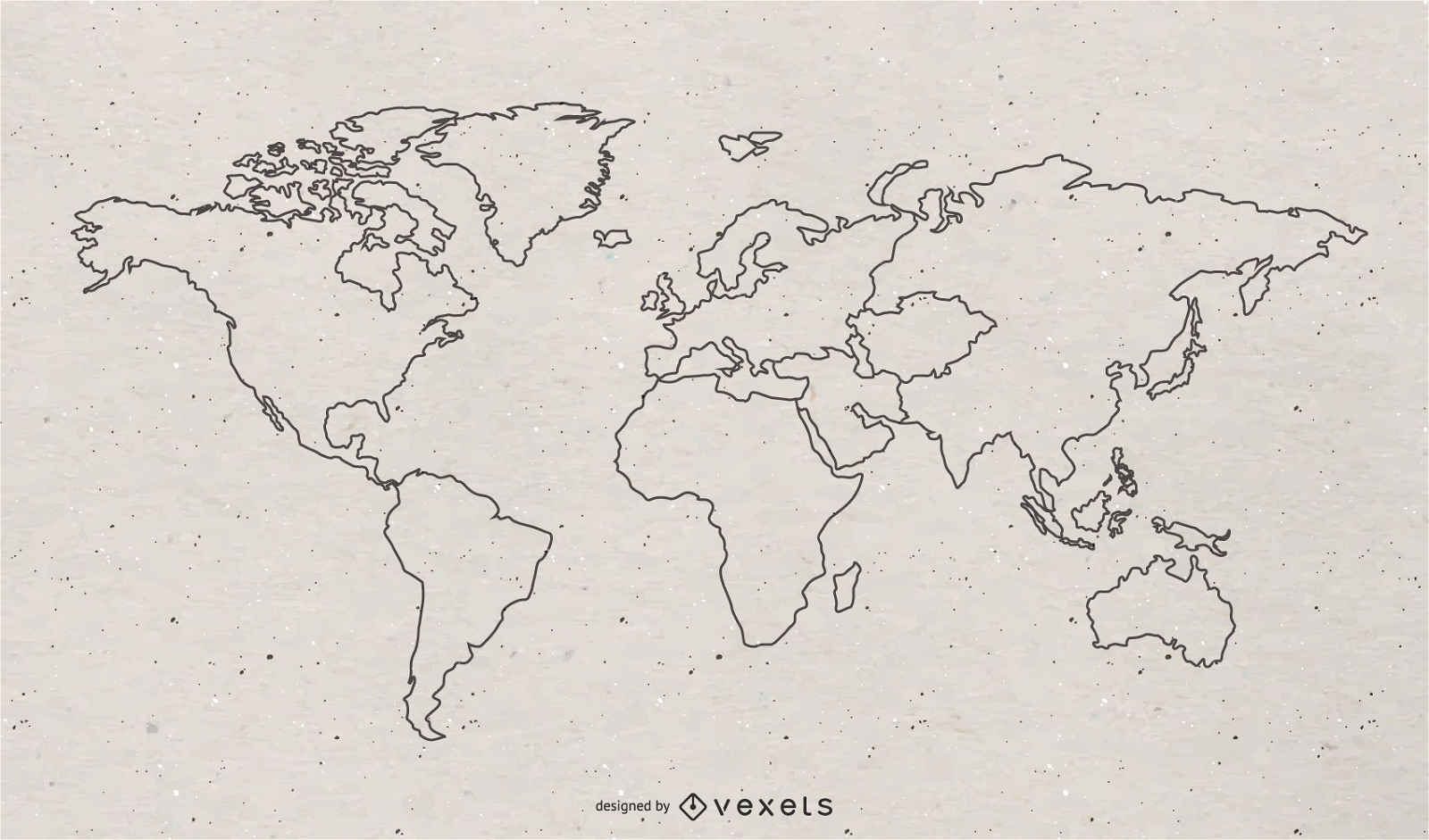 Mapa vetorial continental mundial gratuito