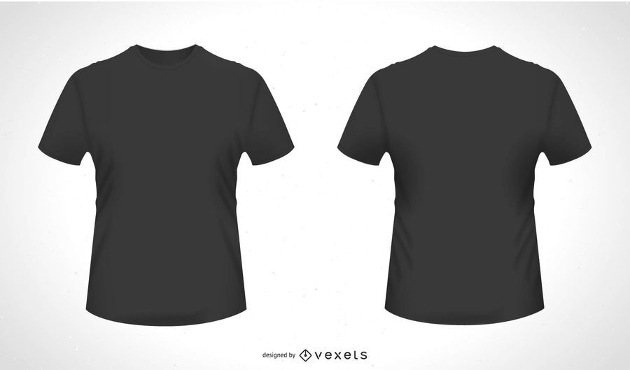 T-shirt de volta na frente T-shirt de volta na frente