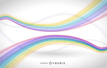 Abstrakte Hintergrund-Vektorgrafik der bunten Kurve